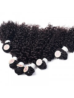 Brazilian Curly Weave Virgin Haar Spinnt 6 Bundles 1B Diva Curly Jungfrau-Haar-Webart