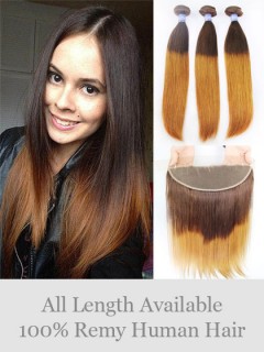 Brasilianische Straight Hair Ombre Haarverlängerungen