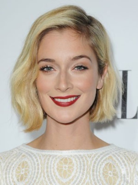 Caitlin FitzGerald Frisur Moderne Spitzefront Bob Perücke