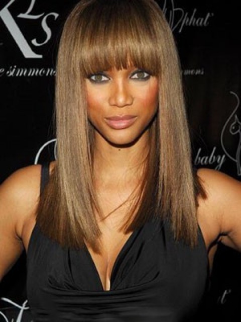 Tyra Banks Remy Haar Lange Gerade Vollspitze Perücke