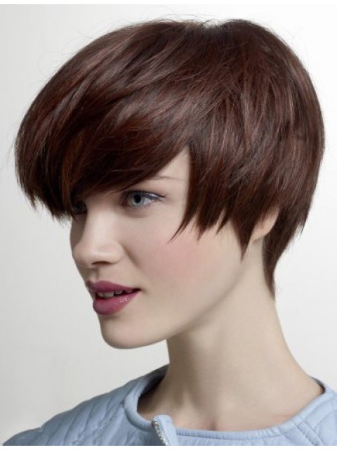 Pixie Mit Volume Kappenlose Kurz Perücke