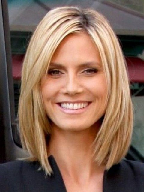 Heidi Klum Meduim Gerade Capless Perücke