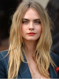 Cara Delevingne Lang Gerade Remy Echthaar Perücke