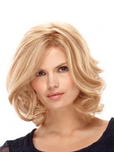 Kurze Locken Blonde Full Lace Perücke