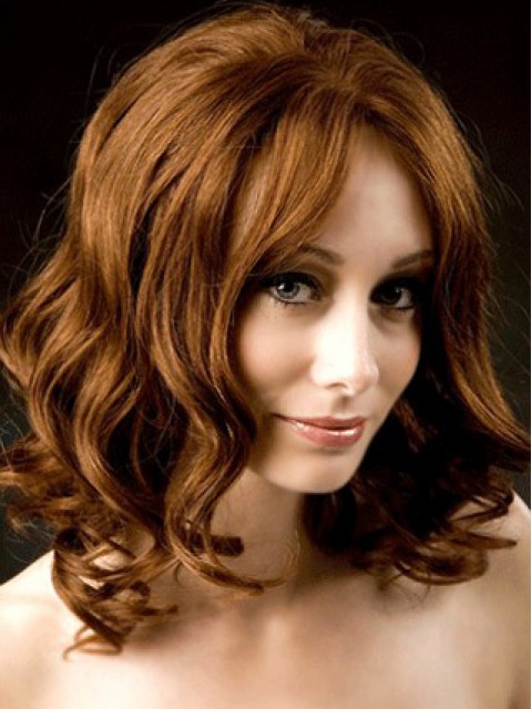 100% Echthaar Wellige Lace Front  Perücke