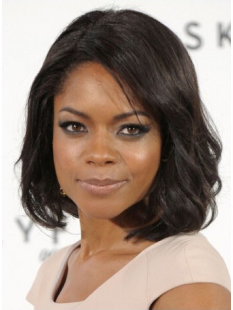 Naomie Harris Mid-Length Bob Perücken