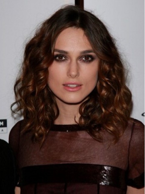 Keira Knightley Mittel Spitzefront Braun Welling Remy Echthaar Perücken