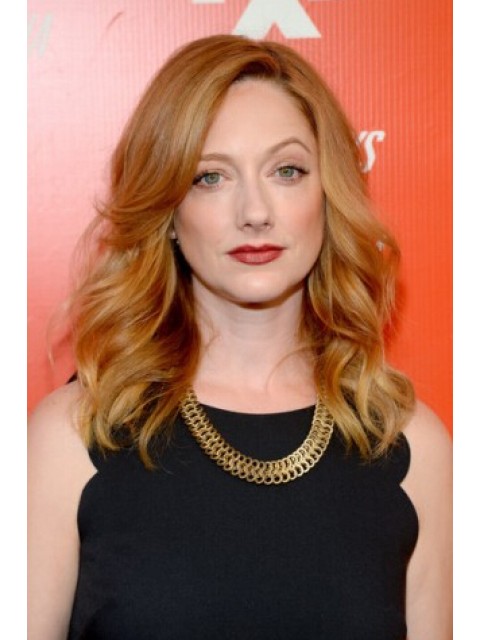 Judy Greer Mittel Spitzefront Welling Cut Perücken