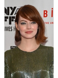 Emma Stone Mittel Cut Perücken Mit Bangs