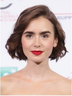 Lily Collins Welling Bob Perücken