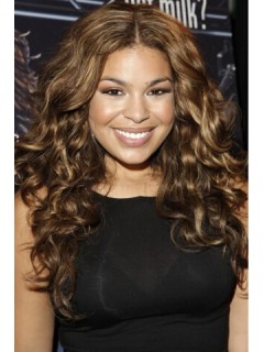 Jordin Sparks Lange Frisuren Lange-Center-Perücke