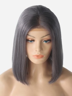 180% Dichte 13 * 6 Inch gebleichte Knoten Leimlose Bob Perücken mit Babyhaar