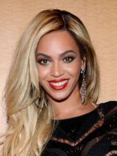 Beyonce Frisur Attraktive Lange Spitzefront Perücke