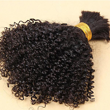 Luffy Haar Rohboden Brasilianische Verworrene Curly Bulk-Haar No Weave Natur