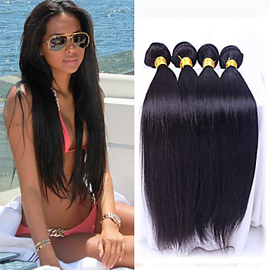 Natürlich Schwarz Peruvian Glattes Haar