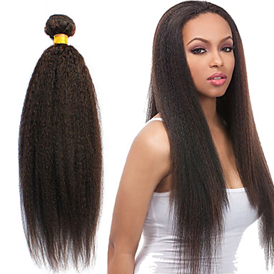 Glattes Haar Rohboden Menschenhaar-Webart Bundles
