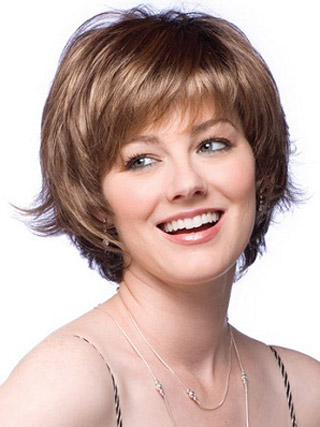 Kluge Kurze Lace Front Echthaar Perücke