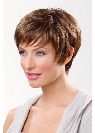 Kurze Gerade Lace Front Perücke