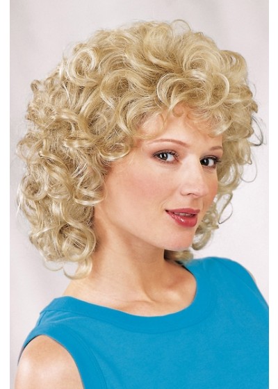 Modern Kappenlose Lockige Synthetische Perücke