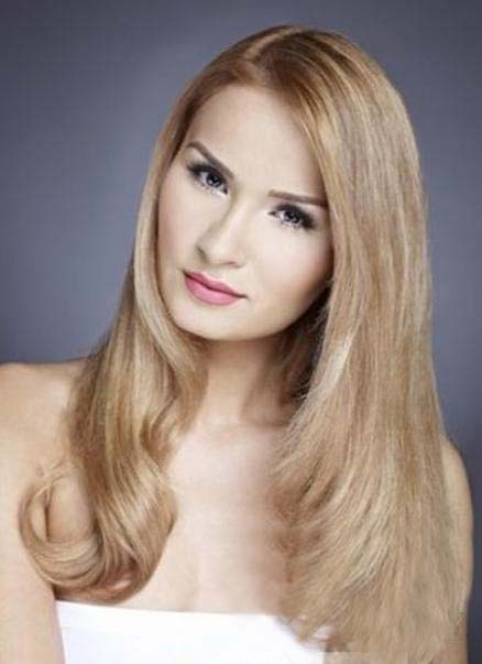 Hübsche Lange Glatte Full Lace Perücke