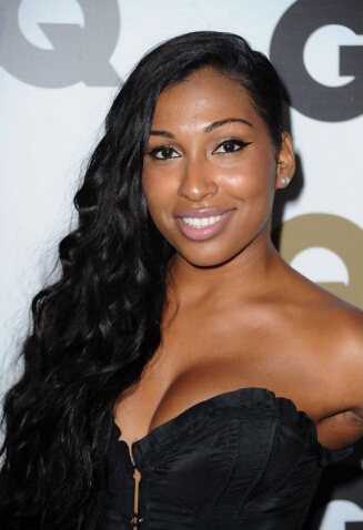 Melanie Fiona Deep Side Parting Lang Schwarz Locking Perücken