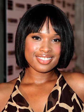 Jennifer Hudson'S African American Kurz Gerade Schwarz Remy Echthaar Perücken