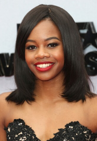 Gabrielle Douglas Mittel Gerade Cut Perücken