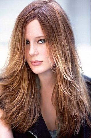 Best Lang Hairstyles Mit Side Swept Bangs And Layers Perücken