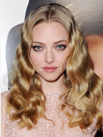 Amanda Seyfried Lang Spitzefront Blond Welling Remy Echthaar Perücken