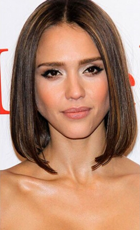 Jessica Alba Mittel Gerade Perücken