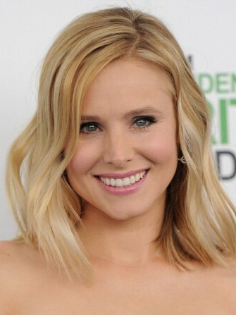 Kristen Bell Remy Echthaar Mittel Welling Cut Perücken