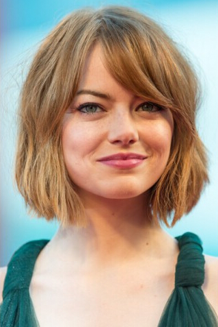 Emma Stone Kurz Cut Perücken Mit Bangs