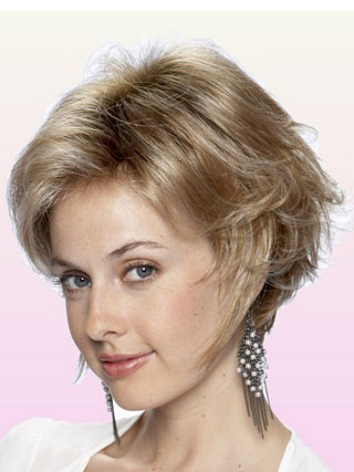 Wellige Lace Front Kurze Perücke