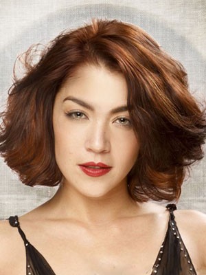 Liebliche Wellig Spitzefront Kunsthaar Perücke